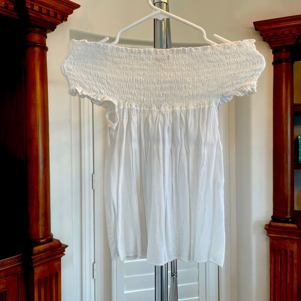White off the shoulder top